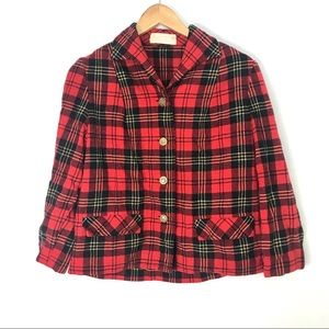 PENDLETON Vintage Red Plaid Wool Jacket
